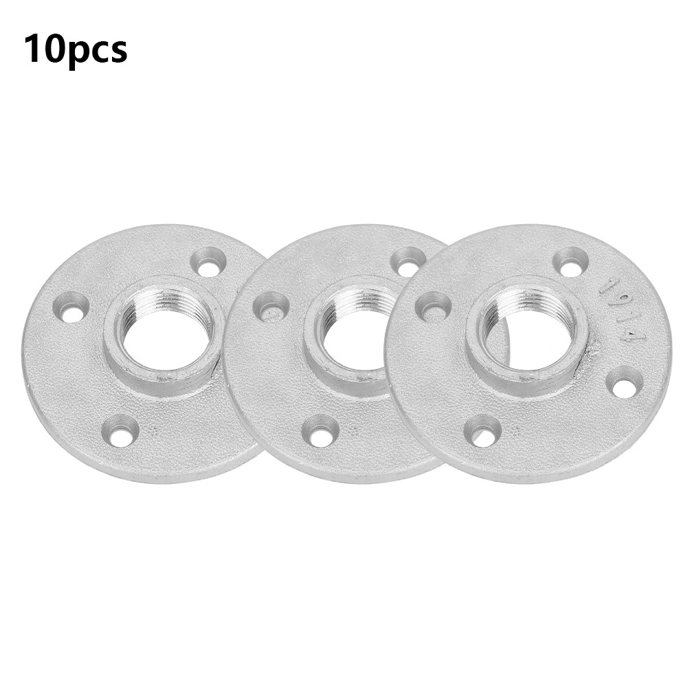 Packung Mit 10 Dn20 4-loch-flanschen, Hardware-basis, Britisches 3/4"-gewinde