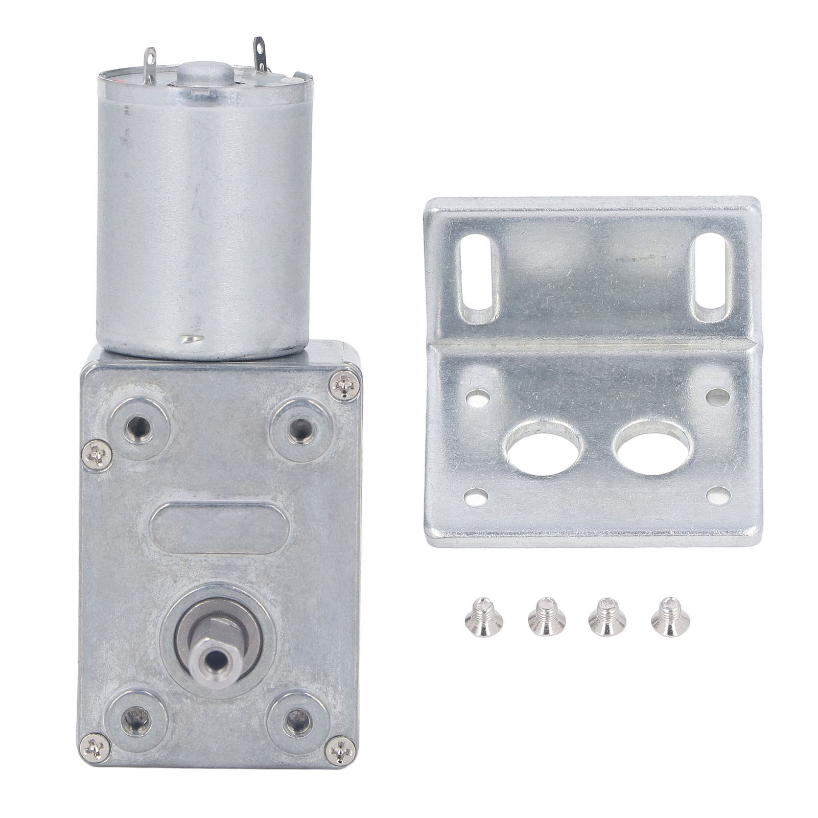 24-v-gleichstrom-getriebemotor Mit 12-mm-einwellenantrieb, 4 Bis 25 Kg·cm, Reversibles, Selbsthemmendes Schneckengetriebe Mit Sockel, 10 U/min