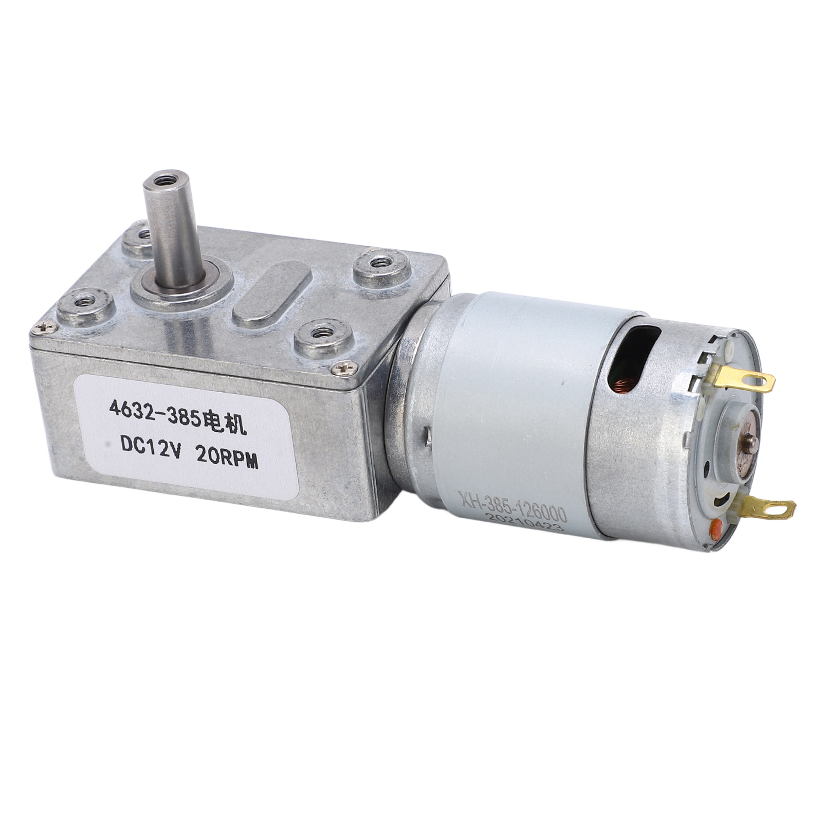 12-v-gleichstrom-getriebemotor (20 U/min), Drehmomentstarkes Mikrogetriebe Mit Gehäuse Aus Legiertem Stahl, Metallwelle