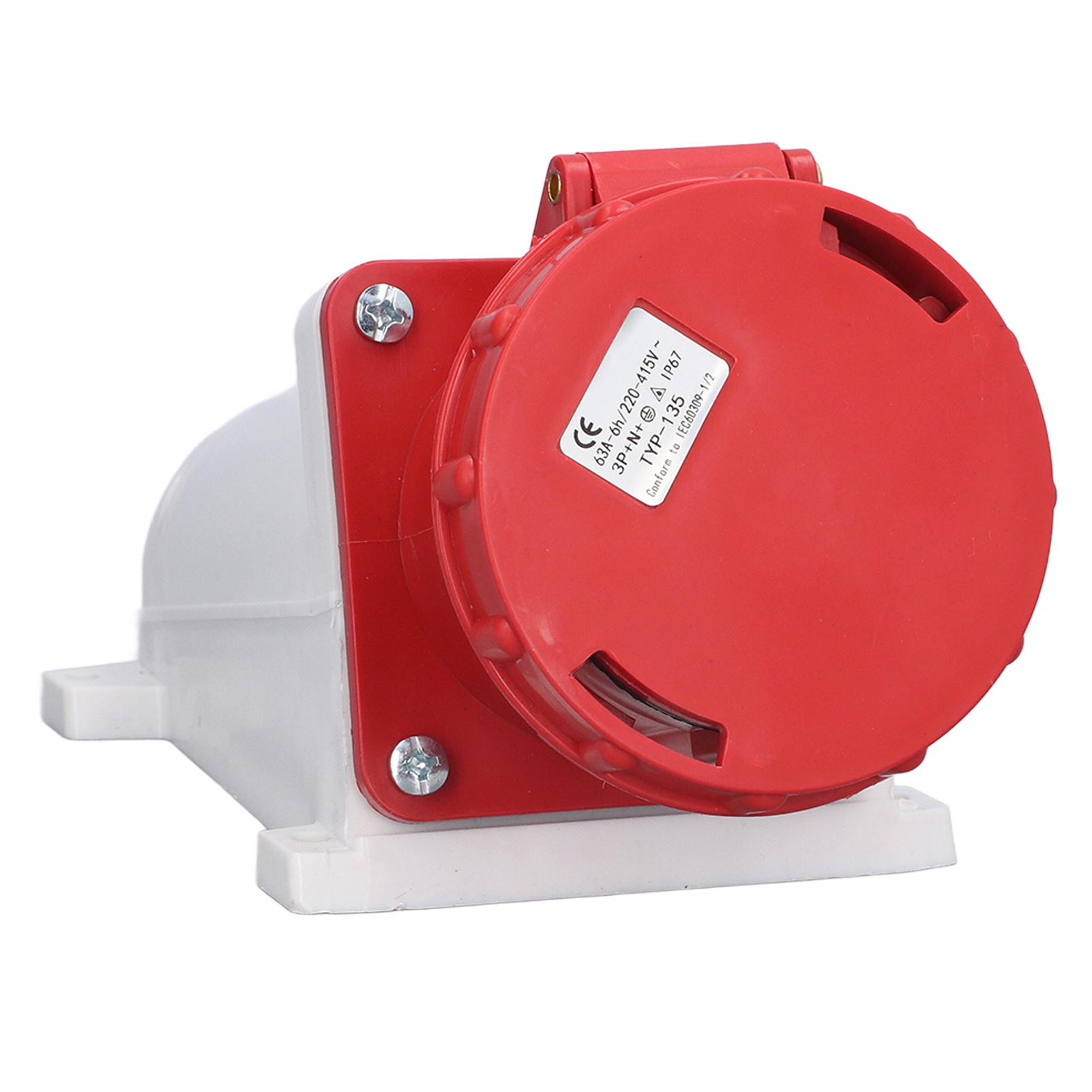 Ip67 Wasserdichter Industriestecker Für Avionik, 5-polig, 63 A, 220–415 V, Für Den Einsatz In Der Fabrik
