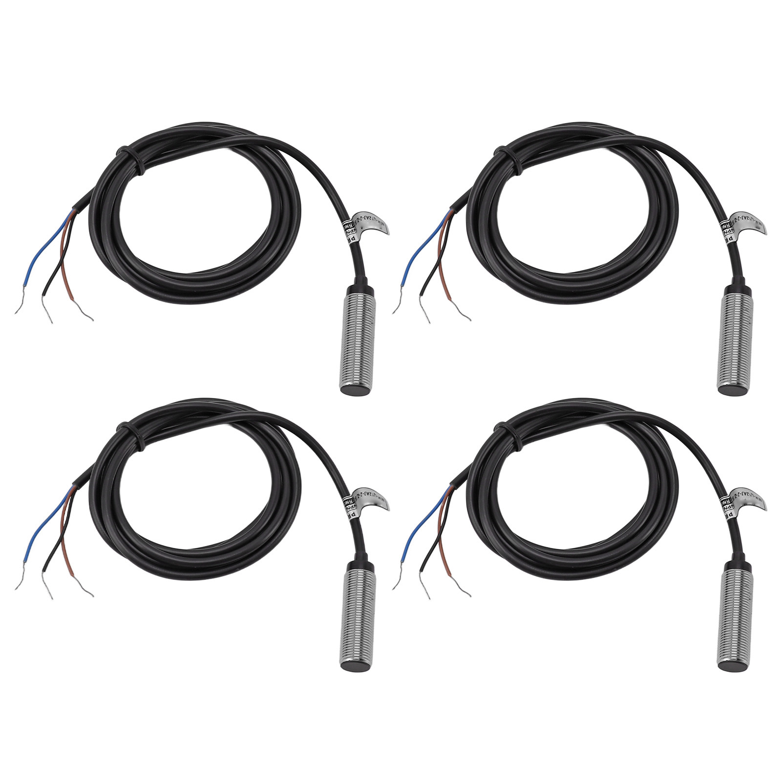Packung Mit 4 Induktiven 12-mm-detektoren, Npn-dc-3-draht-no-näherungssensor, 6–36 V Dc-spannung, 2 Mm Erfassungsbereich