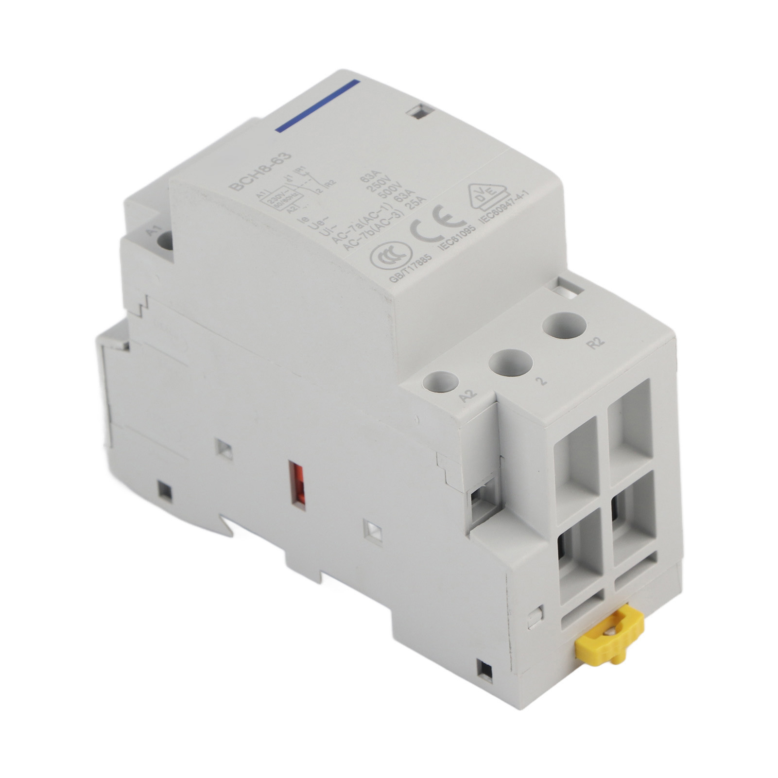 Modulares Schütz Ac 220–230 V 63 A 2-polig Din-schiene 1 Öffner + 1 Schließer