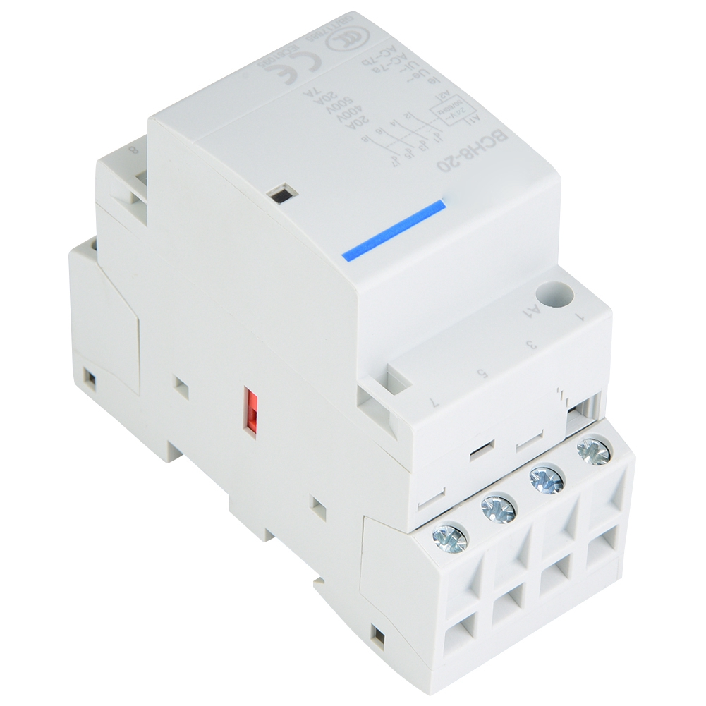 Modulares Schütz Ac 220v/230v 20a 4p 2no 2nc, Din-schienenmontage