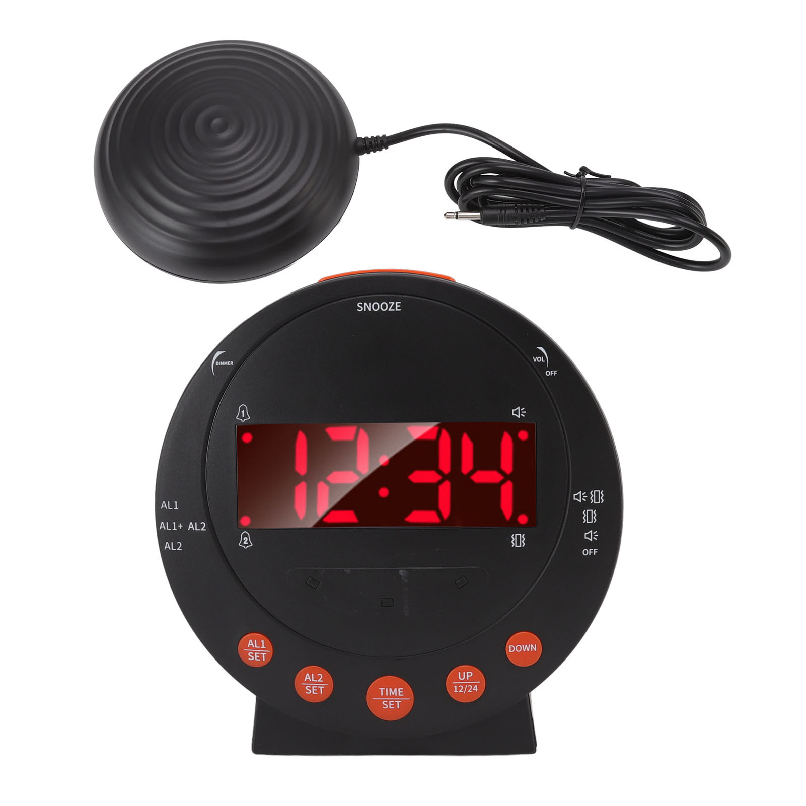 110 Dezibel Wecker Mit Rotem Blinklicht Und Extrem Lauten Vibrationen Für Schüler Und Senioren