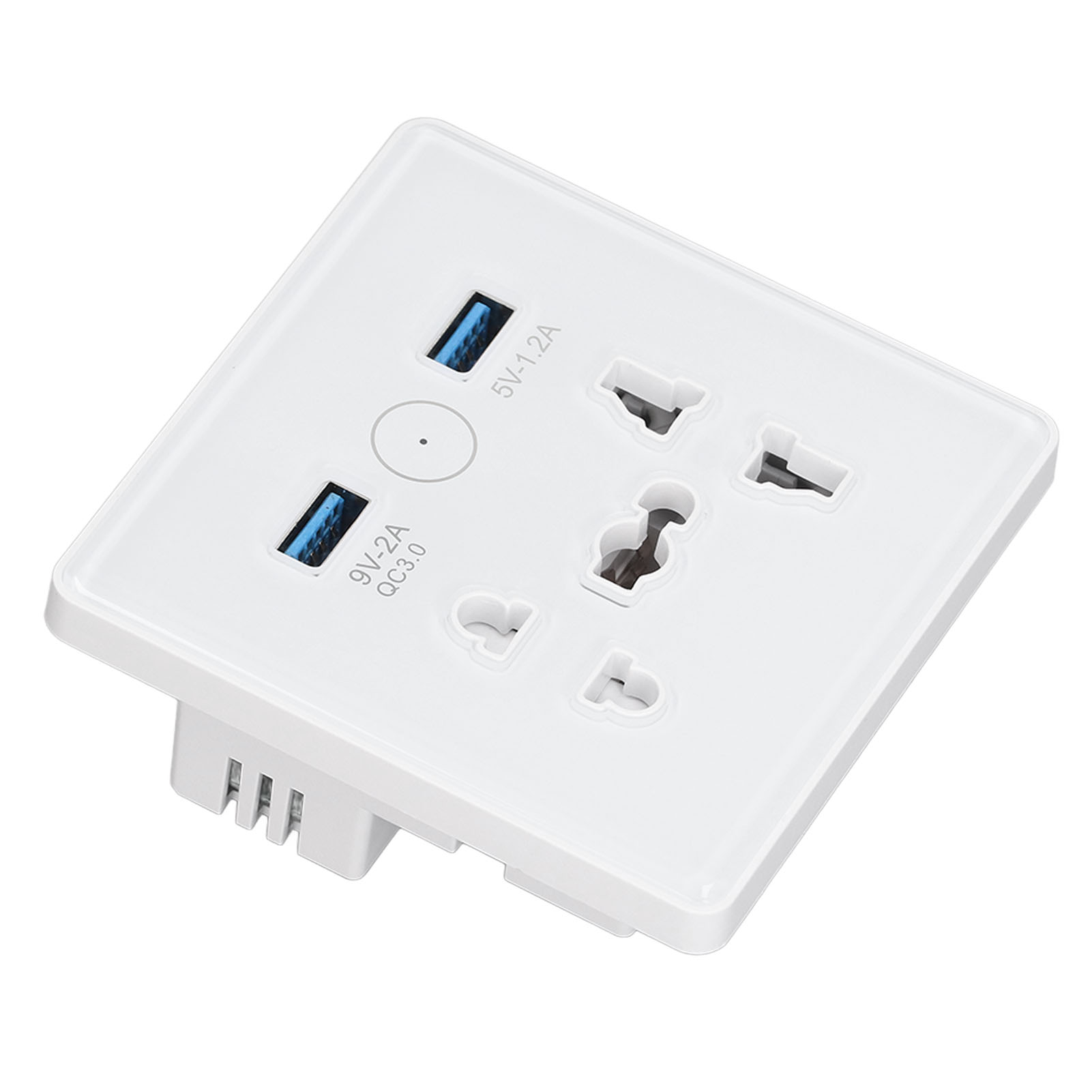 Intelligente Wandsteckdose Mit Usb-schnellladefunktion, Timer, App-steuerung, Sprachsteuerung, Fernbedienung Und Ac100-240v-anschluss.