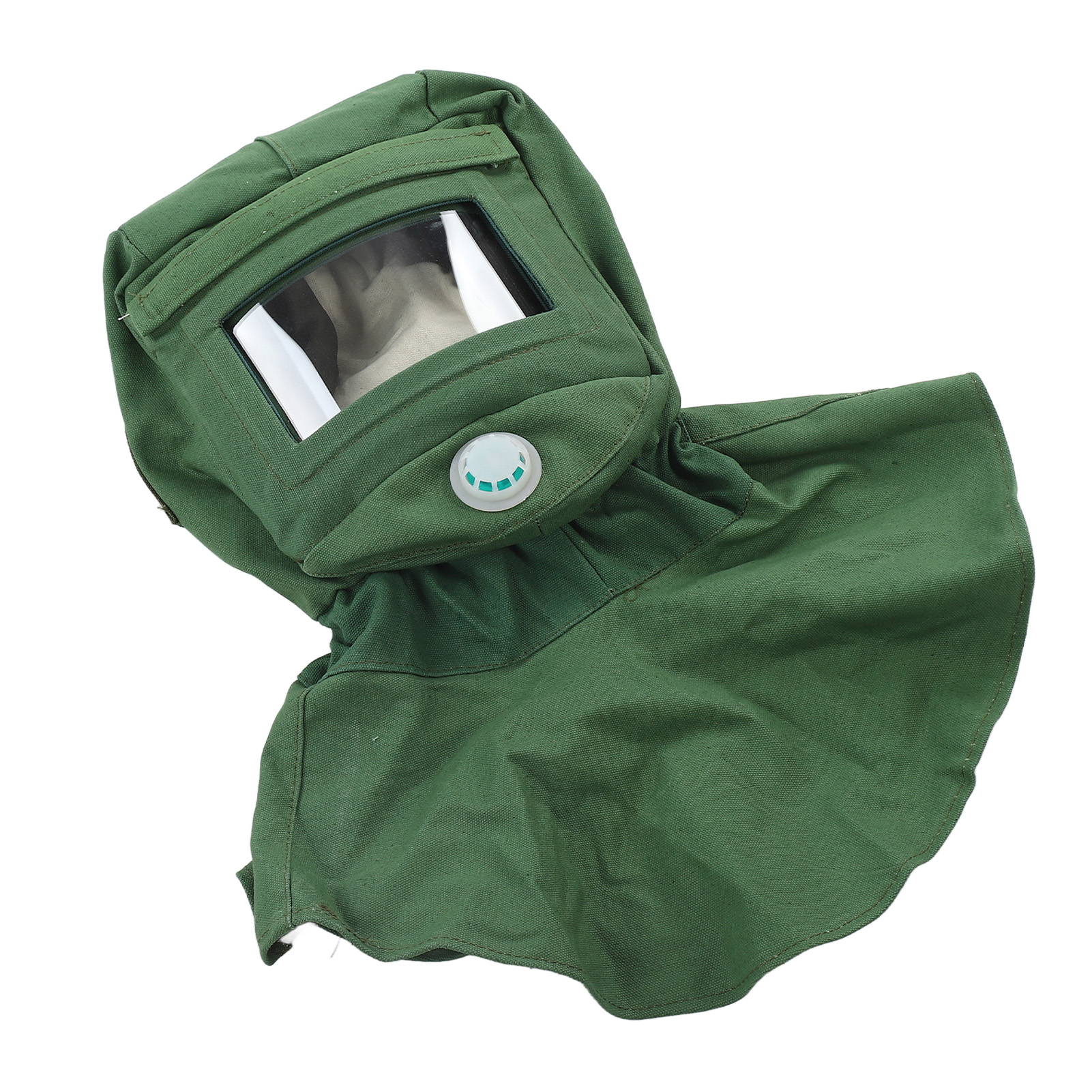 Staubdichte Sandstrahlhaube Mit Visier, Gesichtsschutz, Wind- Und Hitzebeständiger Canvas-umhang, Kratzfest, Nackenschutz, Einzigartiges Design