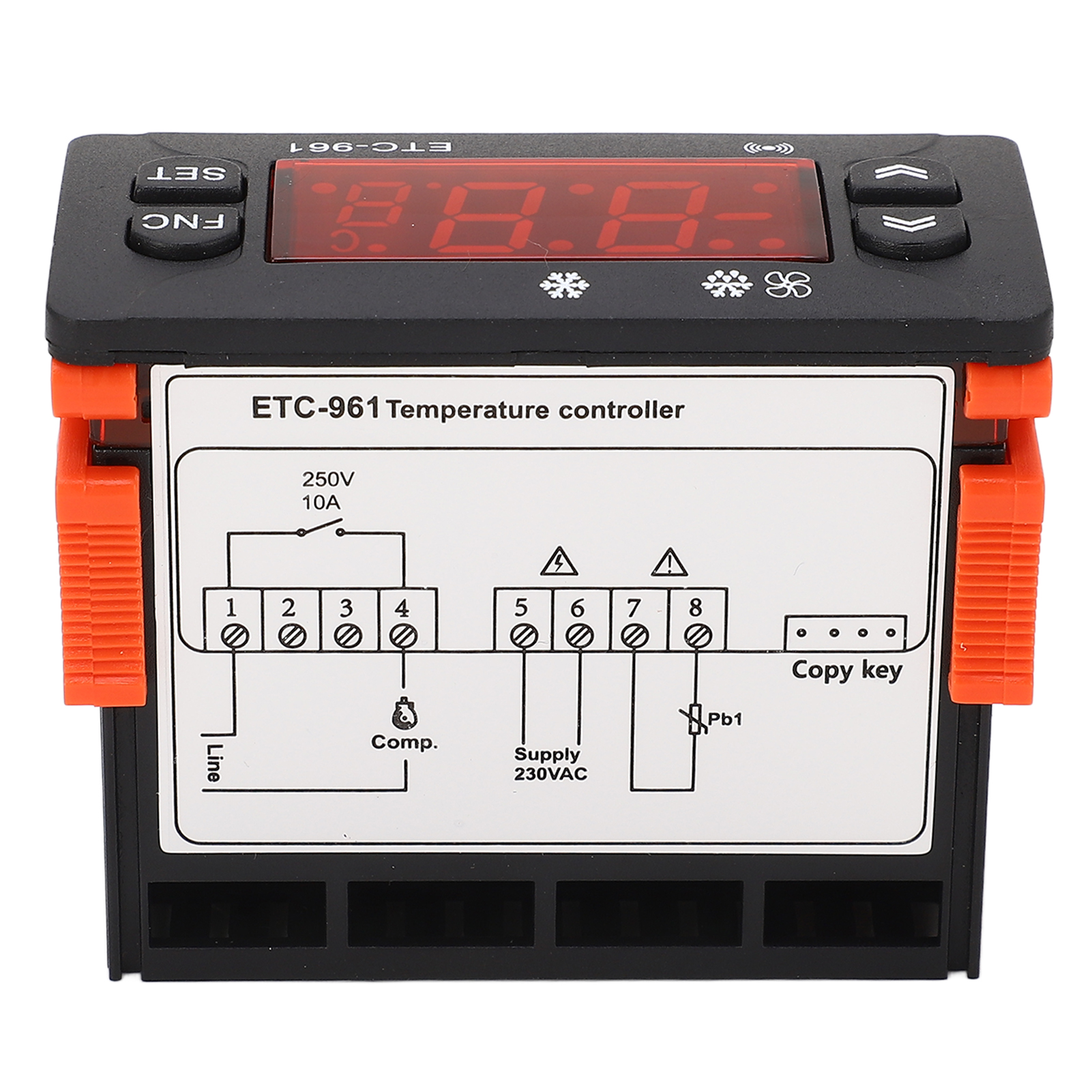 Externer Digitaler Thermostat Für Gefrierschrank, Umschaltbar °f/°c, Kühlung, Abtauung, Kalibrierung, 230 V Ac