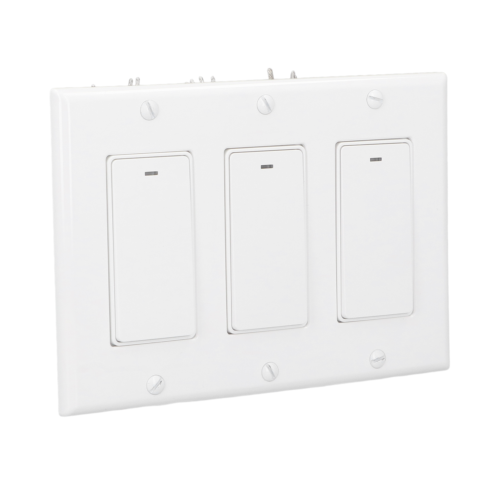 Intelligenter Wlan-wandschalter Mit 3 Tasten, Sprachfernbedienung, Fernbedienung, Einpolig, Ac100-240v, Drahtlos.