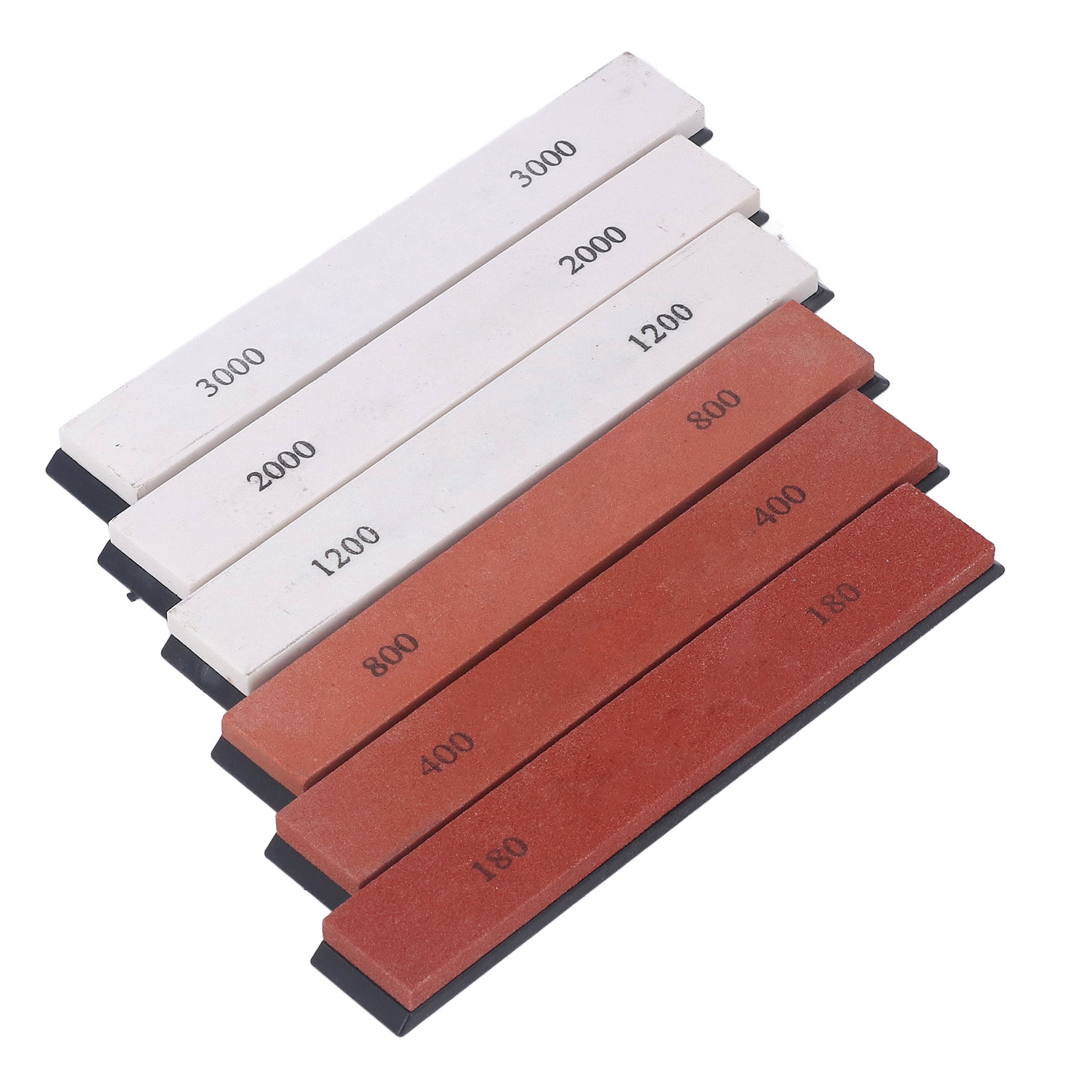 Set Mit 6 Schleifsteinen (körnung 180, 400, 800, 1200, 2000, 3000), Messerschärfer Für Klingen
