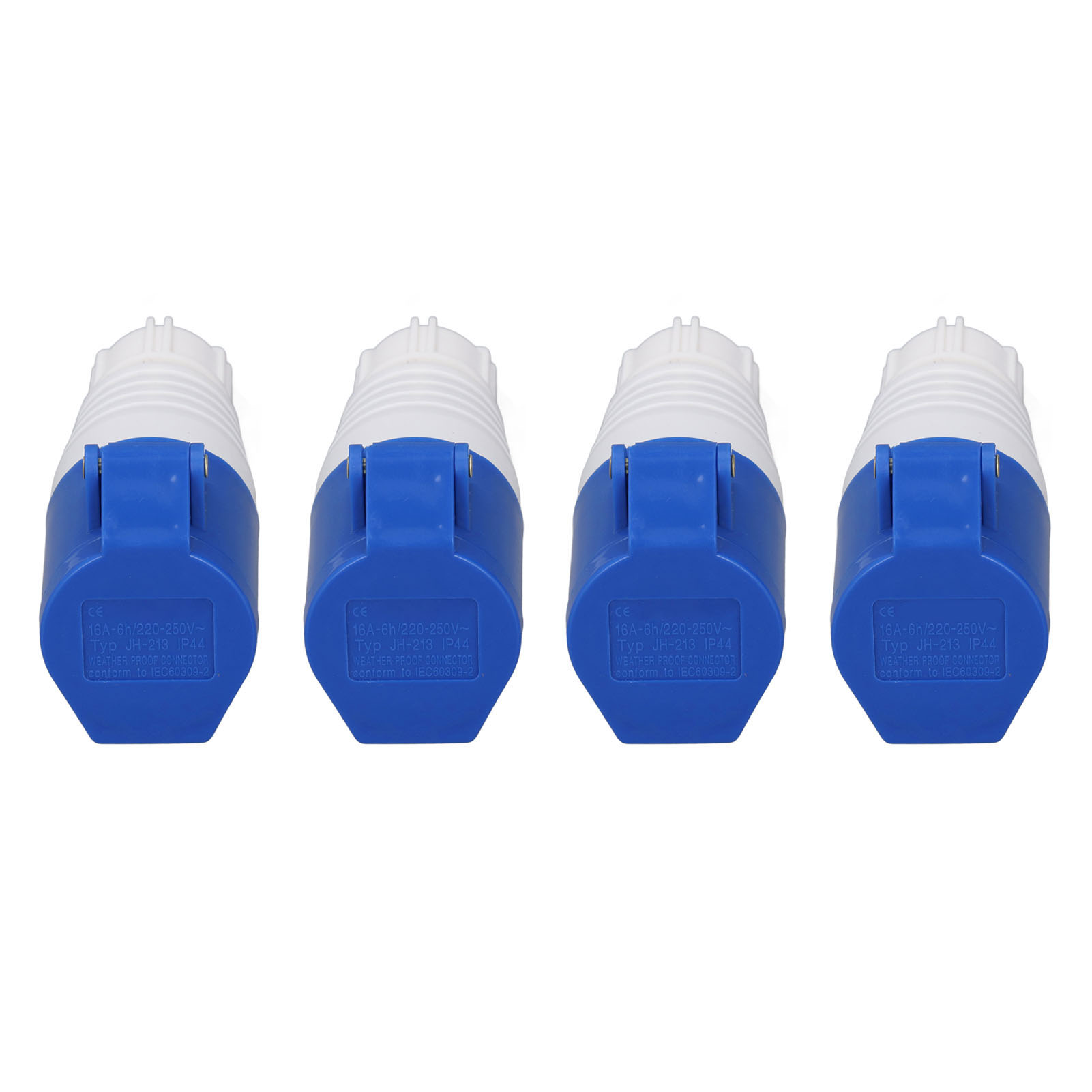 Ip44 Industrie-3-pin-wasserschutzstecker, 220–250 V, 4er-pack