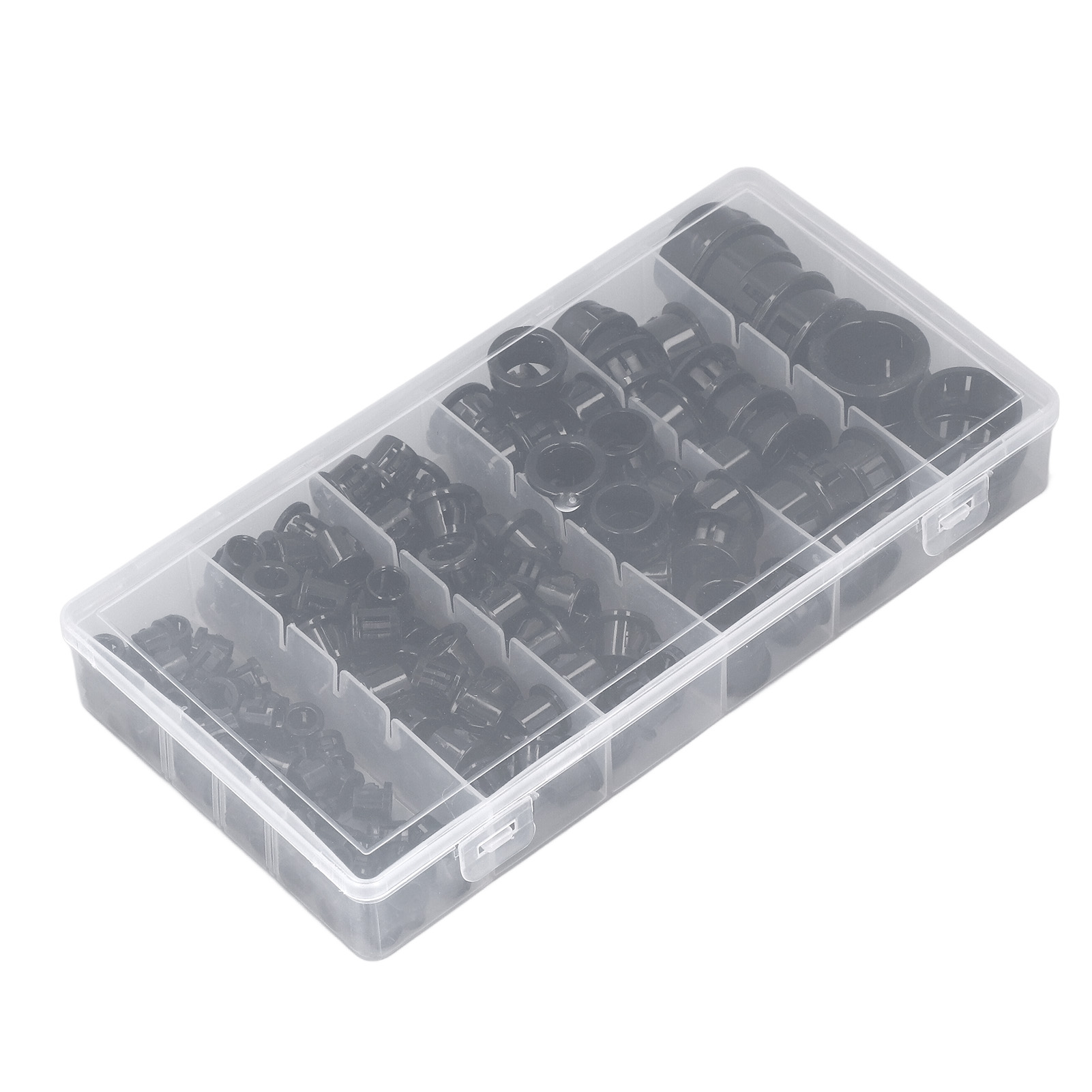 Packung Mit 160 Nylon-kabeldurchführungen, Durchmesser 8 Mm, 10 Mm, 13 Mm, 16 Mm, 19 Mm, 25 Mm, Aufsteckbare Kabelschutzhüllen, Für Löcher Von 5/16" Bis 1