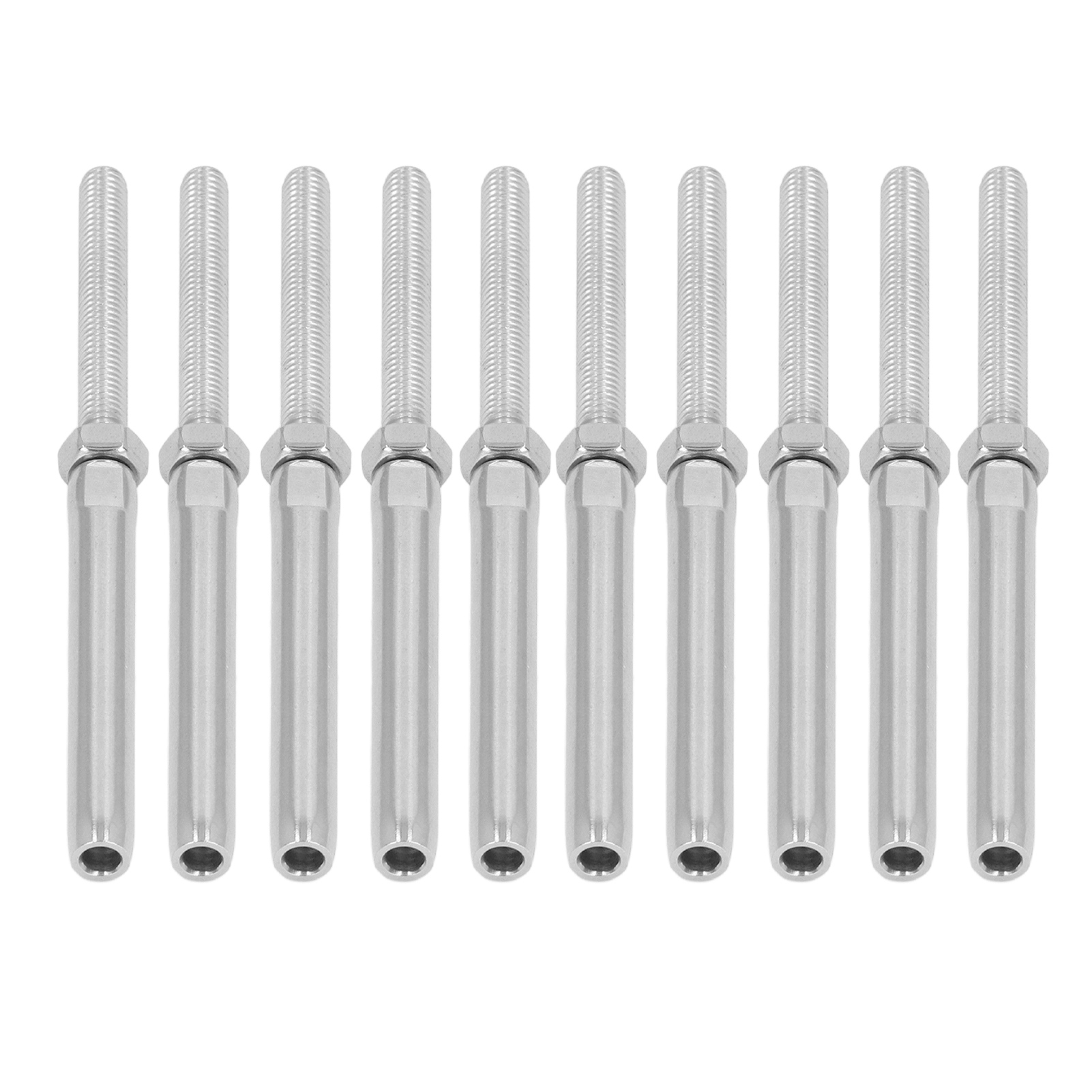 Packung Mit 10 Edelstahl-gewindeschrauben Für Kabelgeländer, M10 5 Mm/0,2 Zoll Set