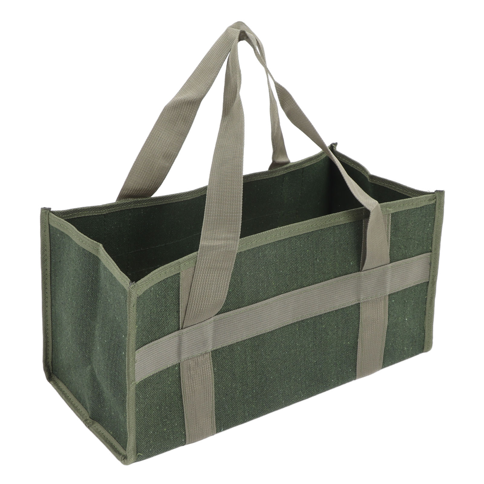 Werkzeugtasche Mit Großer Öffnung, Olivgrünes Canvas, Großes Fassungsvermögen, Strapazierfähig Und Wasserdicht, Aufbewahrung Für Elektriker, 29 X 17 X 17 Cm