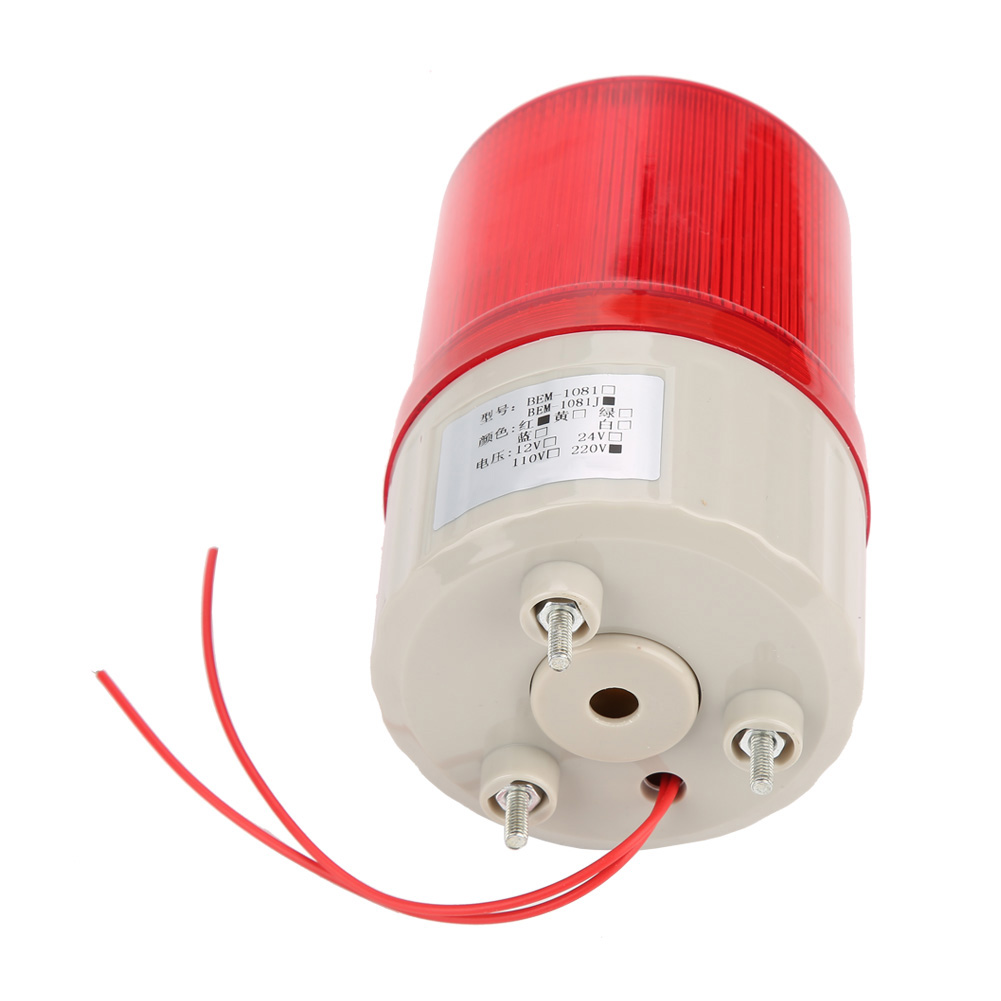 220-v-rotlichtset Mit Akustischem Und Optischem Alarm, Rotierender Led-warnleuchte Und Blinkendem Notsignal