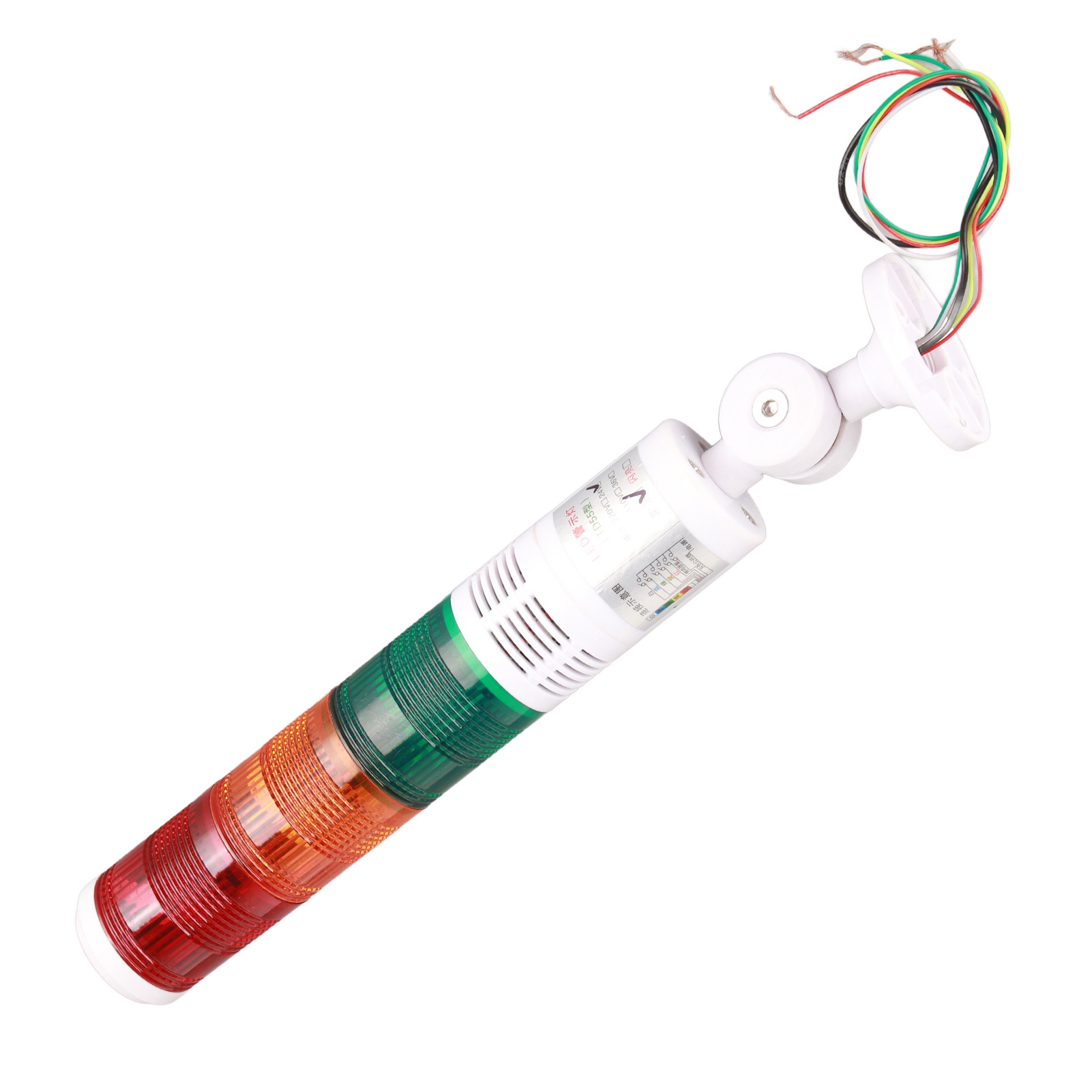 3-stufige Led-ampel, Rot, Gelb, Grün, Ip54, Faltbare Industrie-warnleuchte Mit Summer, 24 V Dc