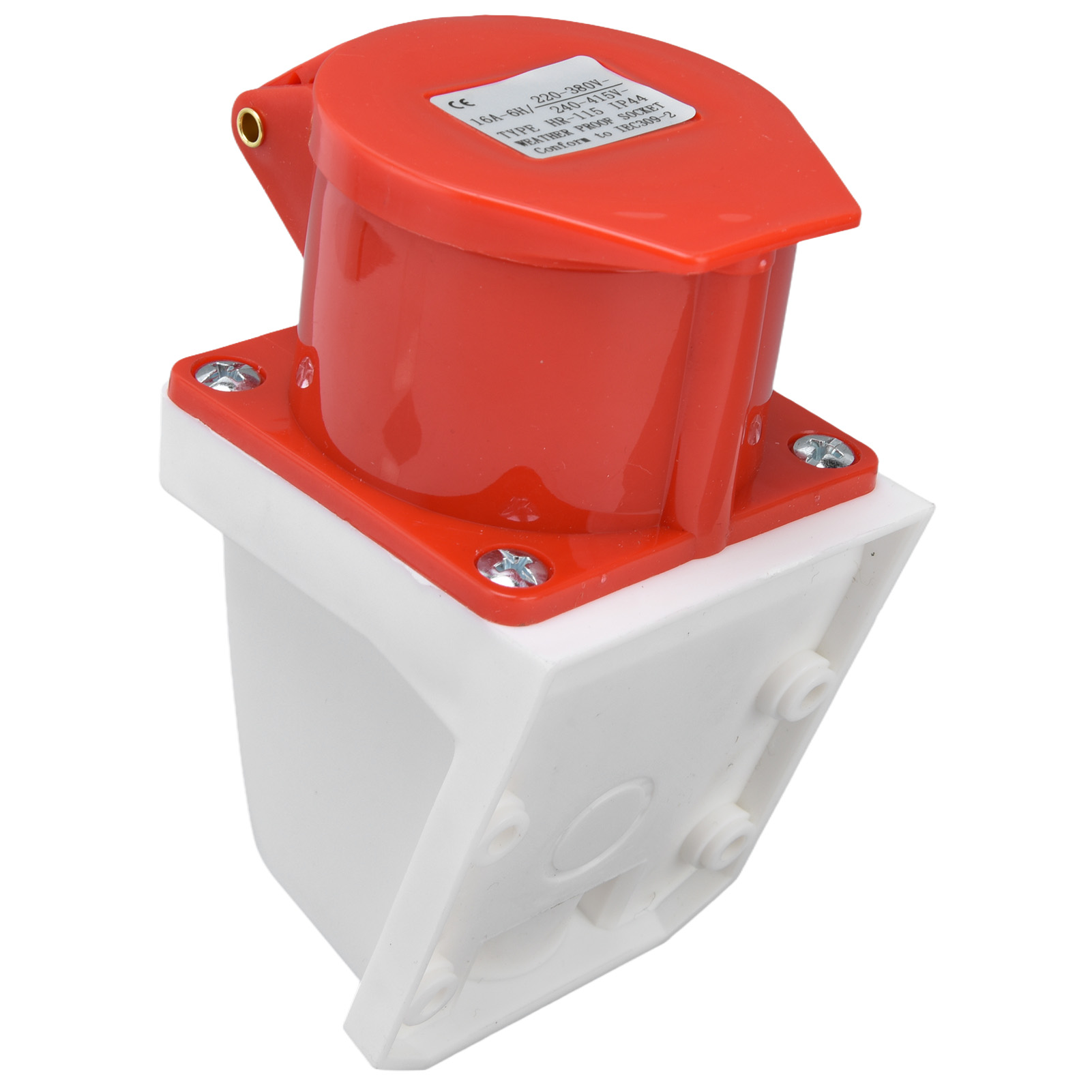 Unterputz-cee-steckdose, Rotmessing, Ip44, 220–380 V, 240–415 V, Für Industrielle Stromversorgung, Kabelanschluss, Aufputzmontage