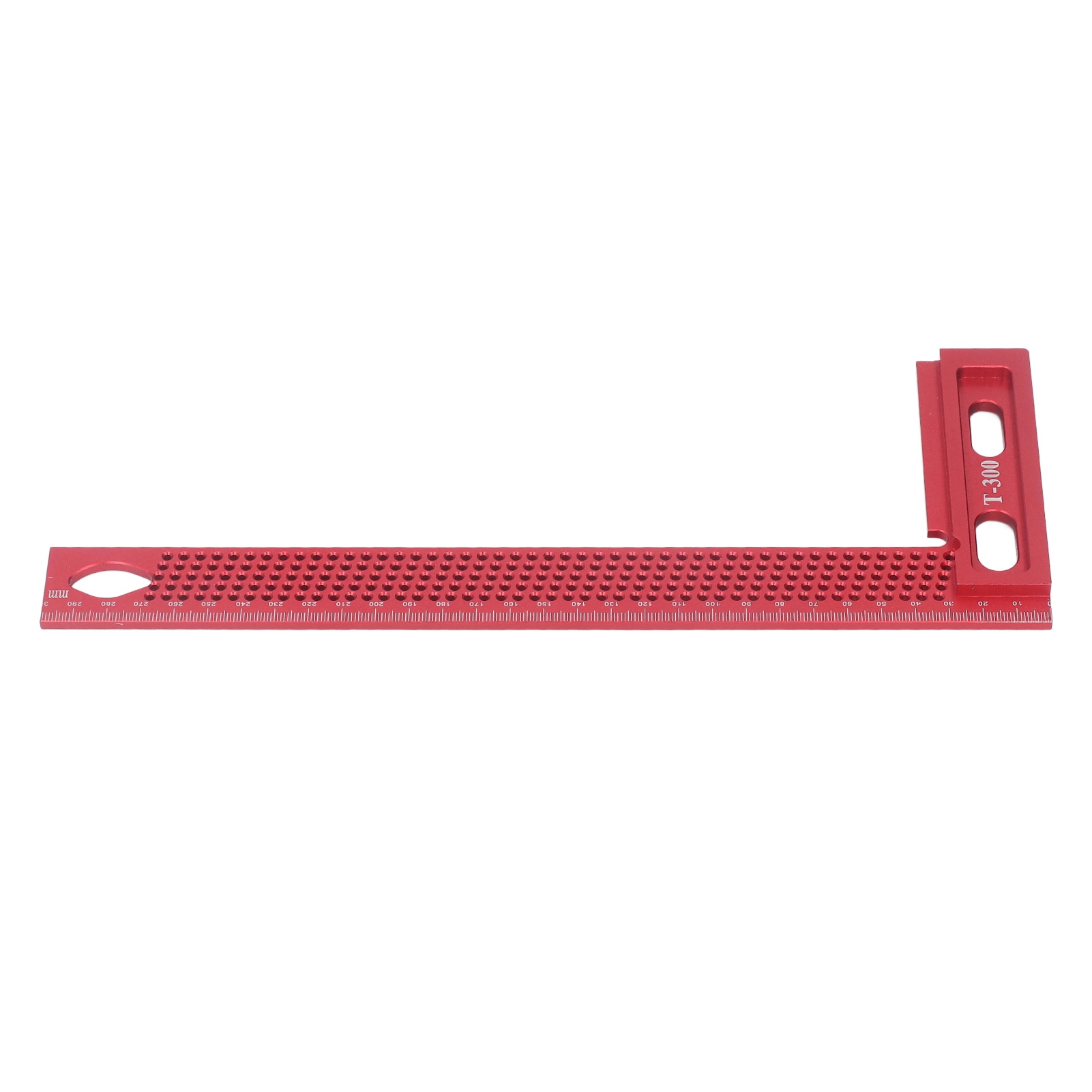Leichter Aluminium-winkelmesser, Rechtwinkliger Lineal Mit Löchern, Roter Winkelmesser Für Holzbearbeitung