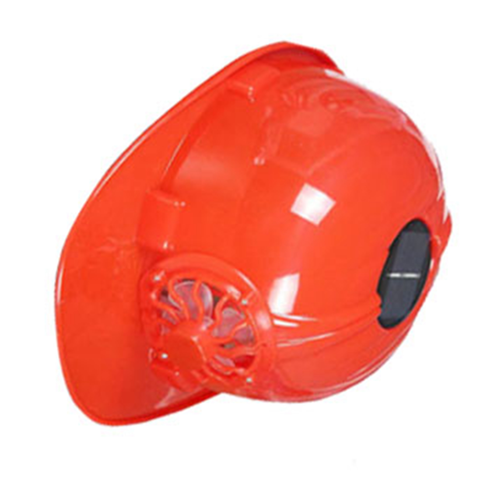 Solarbetriebener, Belüfteter Schutzhelm Mit Sonnenbeständigem Stirnschutz, Atmungsaktiv, Für Baustellen Im Freien Im Sommer, Rot