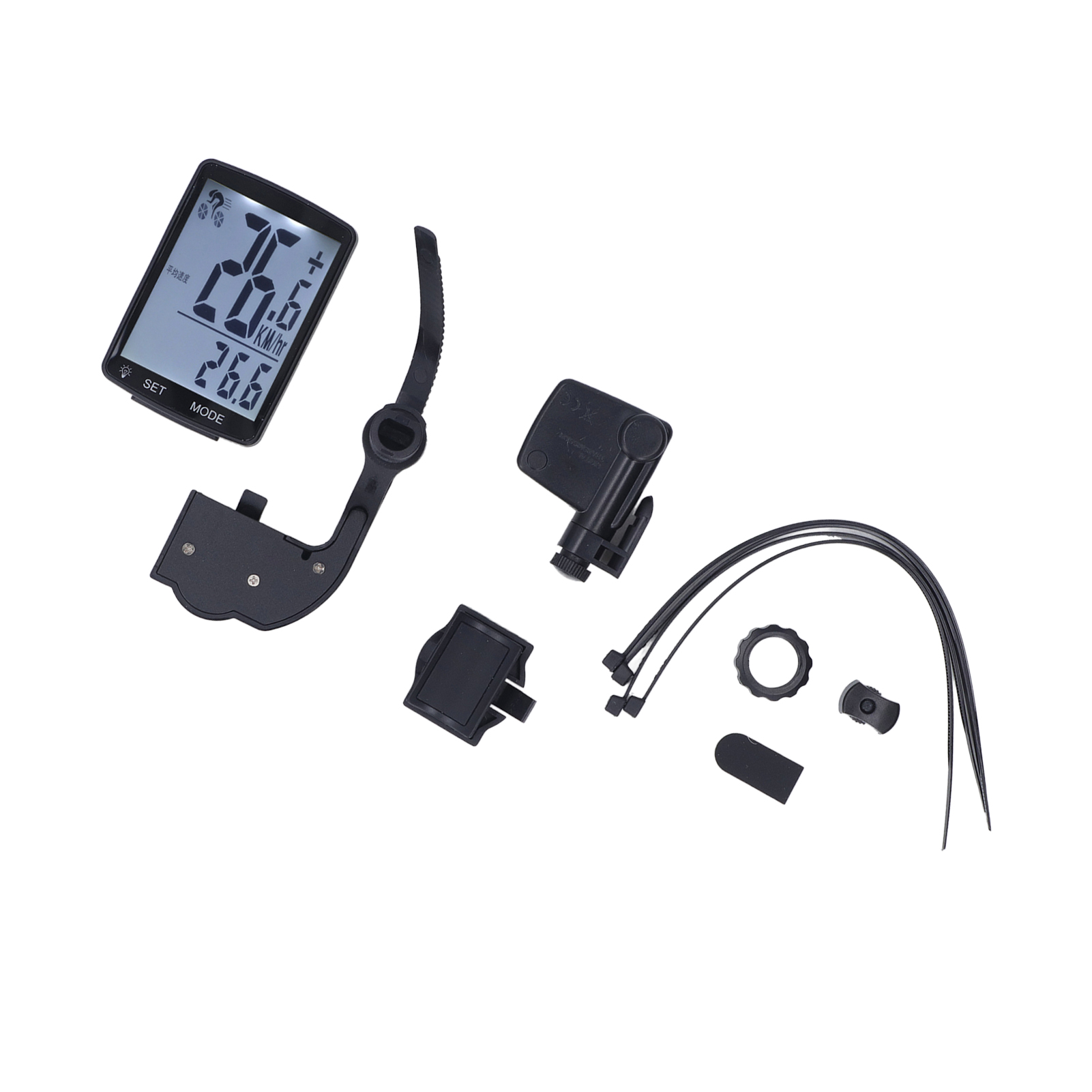 Kabelloser Gps-fahrradcomputer, Wasserdicht, 7 Cm Display Mit Hintergrundbeleuchtung, Schwarzweiß