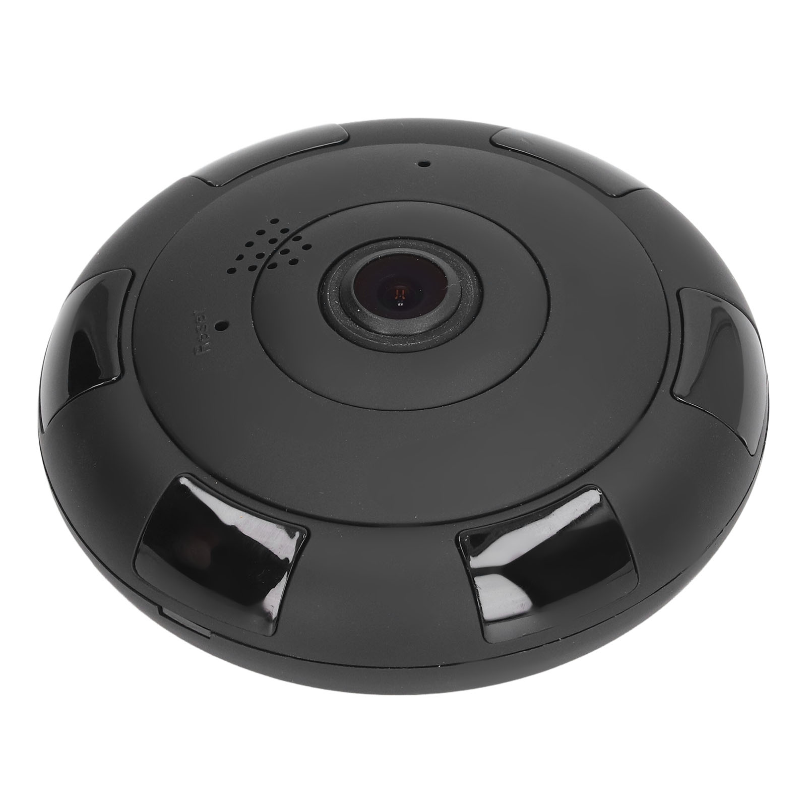 3d-panorama-überwachungskamera, Nachtsicht, Wlan, Drahtlose Ip-verbindung Für Zuhause, Eu-stecker 100–240 V, Schwarz