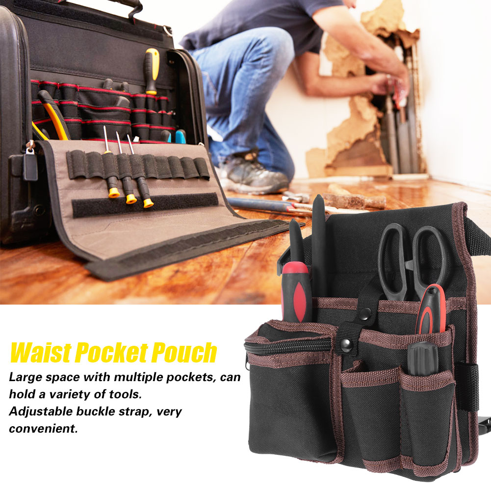Schwarze Elektriker-gürteltasche, Multifunktionale Tasche Mit Stauraum, Hüfttasche, Gürtelholster, Professionelle Werkzeugtasche