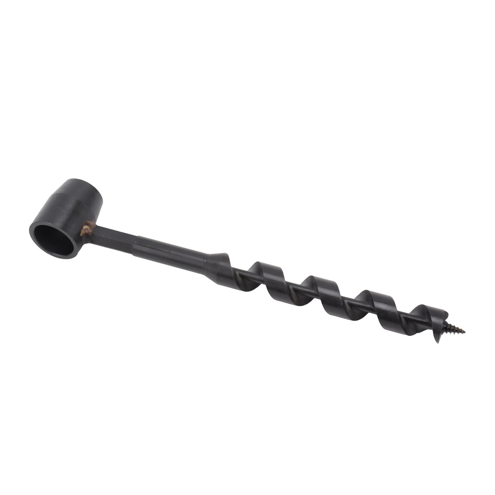 Schwarzer Handbohrer Aus Hochhartem Stahl, Leicht Und Tragbar, Für Wildnisüberleben Und Holzarbeiten, Durchmesser 19-230 Mm (0,75-9,06 Zoll)