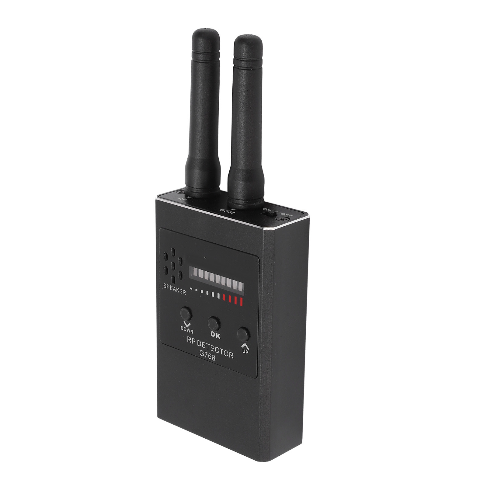 Hochempfindlicher Drahtloser Hf-signaldetektor, Gps-kameraortungsgerät, 10 Led-stufen, 300–2700 Mhz, Schwarz