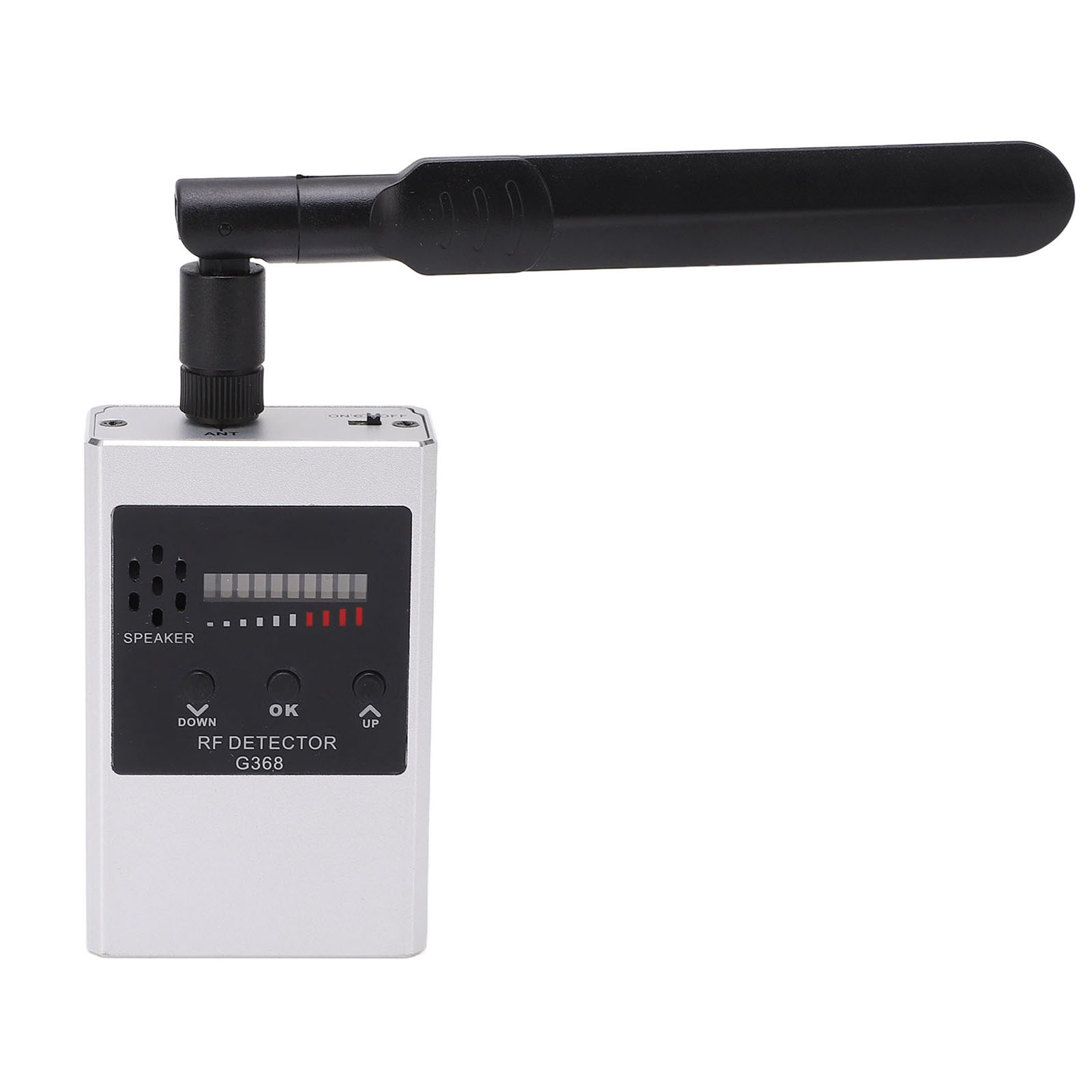 G368 Schwarzer Hf-detektor, Drahtloser Signalscanner, Anti-spionage-gps-locator, Kamera-abhörgerät