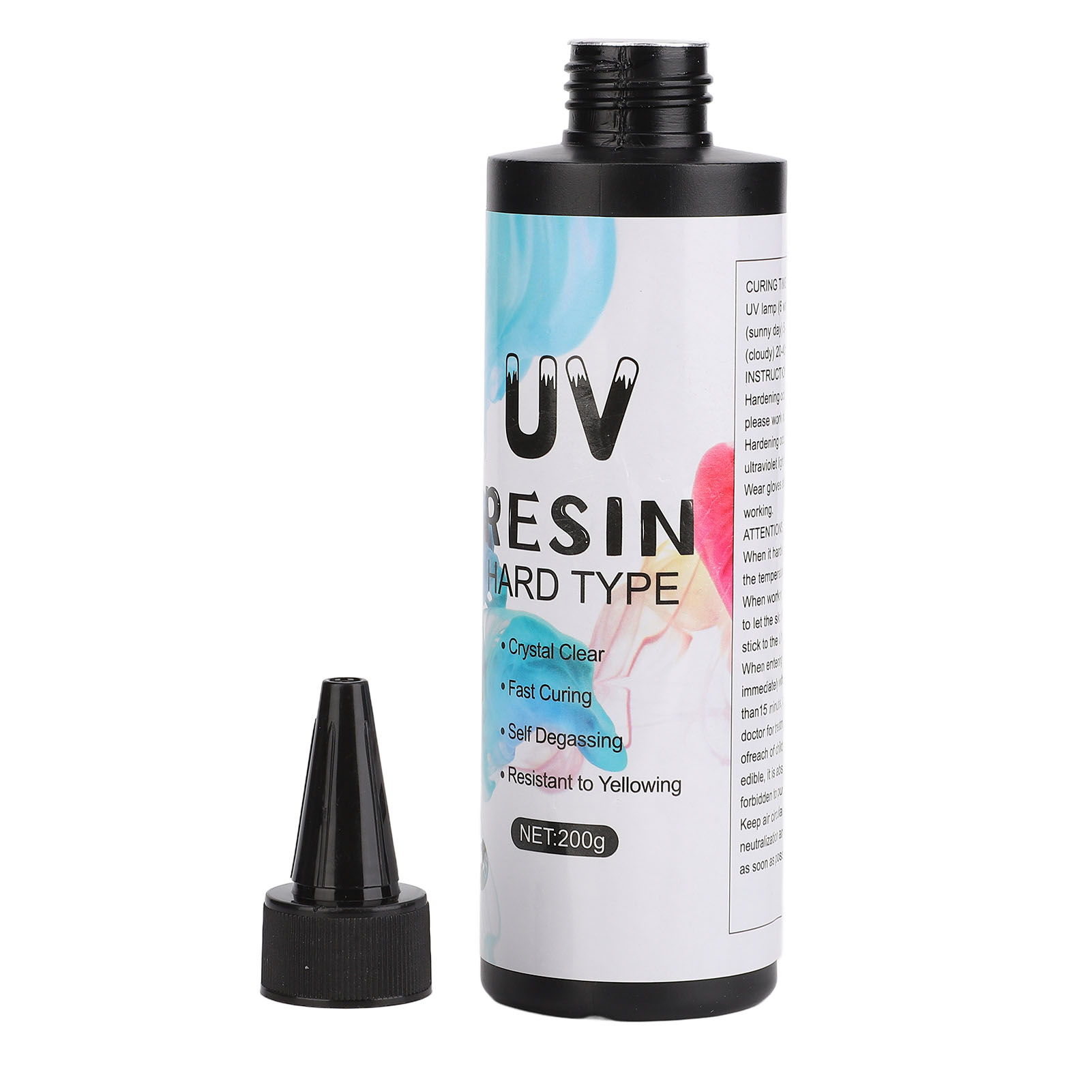 Klares Uv-harz, Vergilbungsbeständig, Schnellhärtend, Klarer Uv-kleber Für Bastelarbeiten Und Dekorationen, 200 G