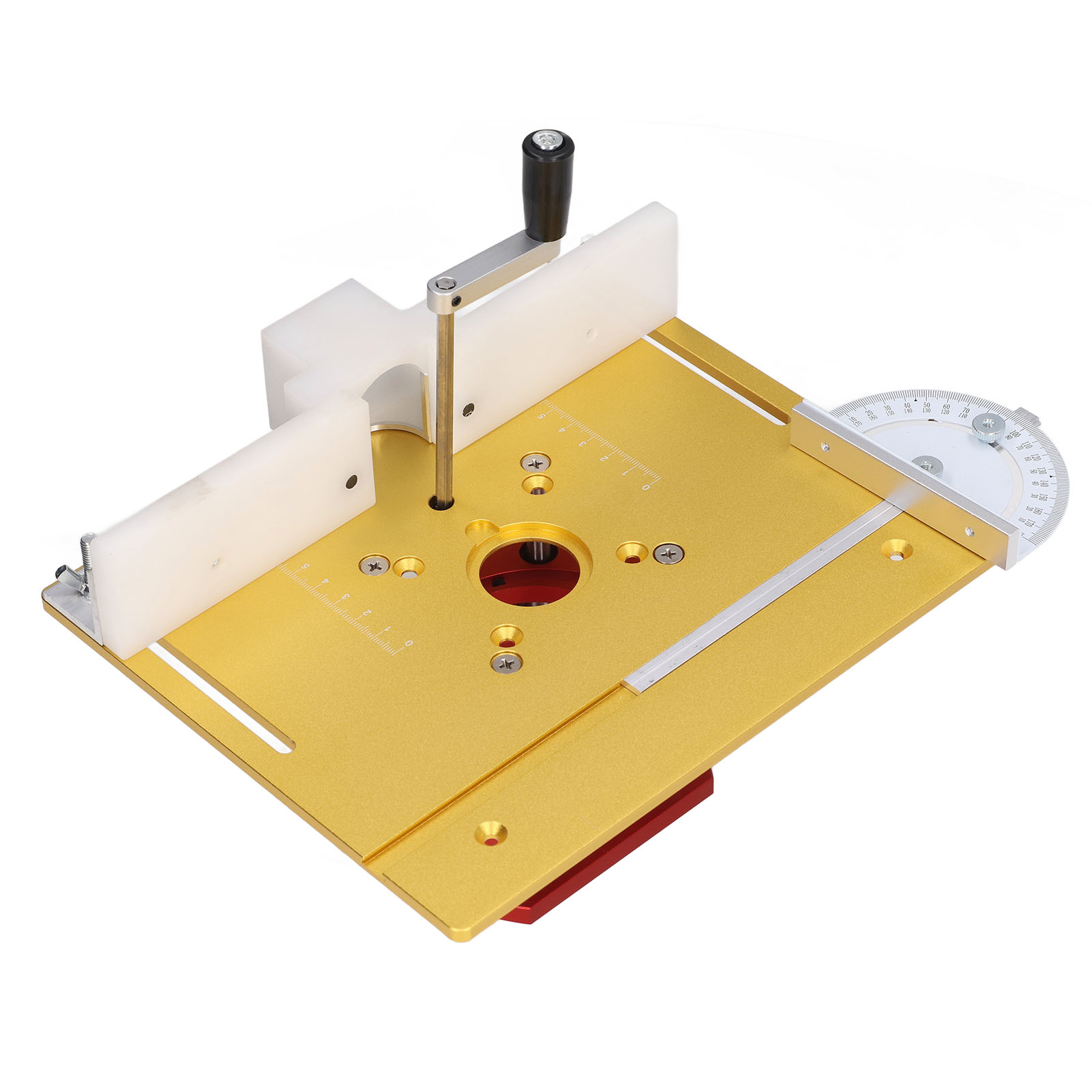 Fräslift-set Mit Deckplatte, Hubsockel Für Fräse, Nutenfräsen, Bündigfräsen, Fasen, Goldene Tischplatte