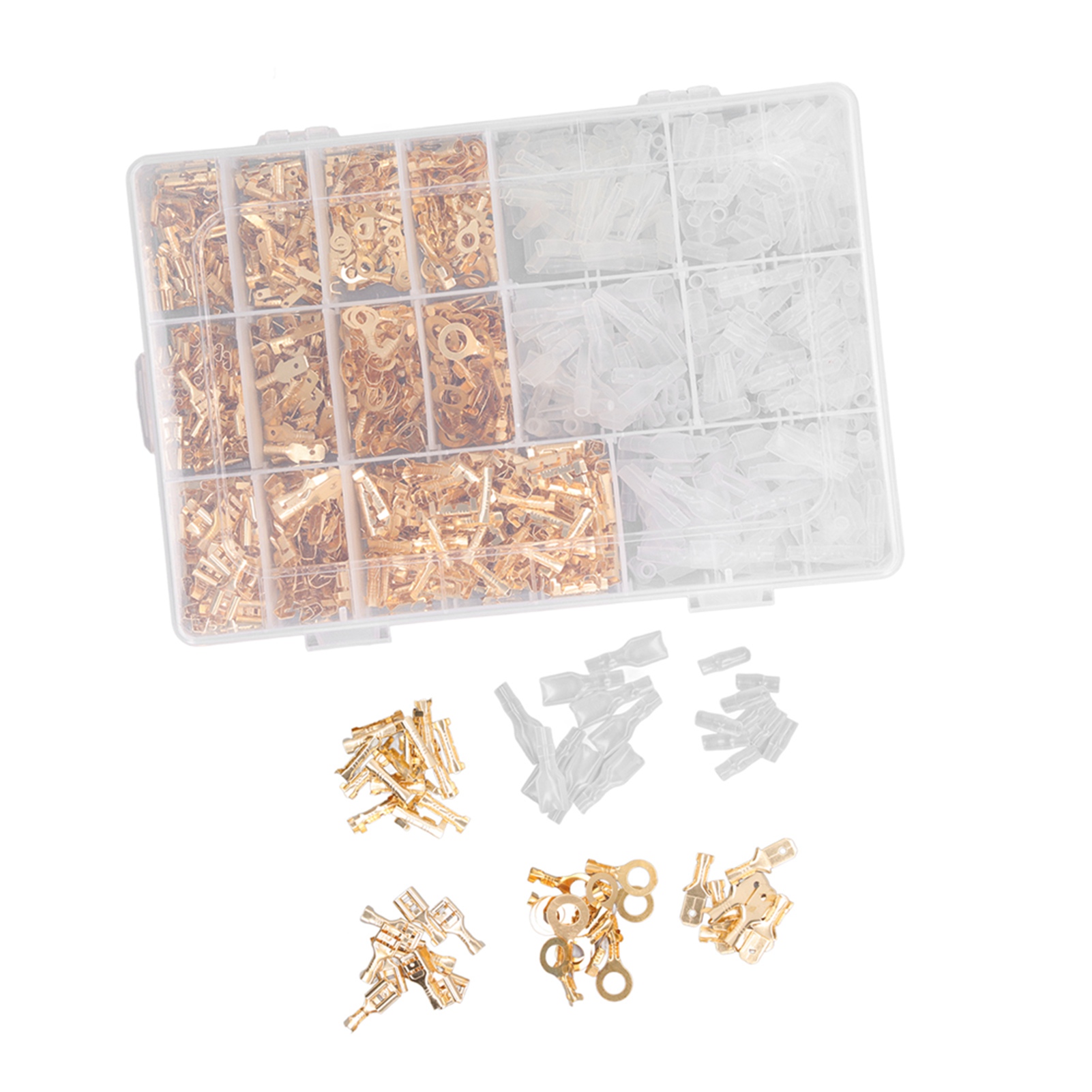 Packung Mit 1000 Isolierten Flachleistenverbindern (stecker/buchse), 2,8 Mm, 4,8 Mm, 6,3 Mm, Gold