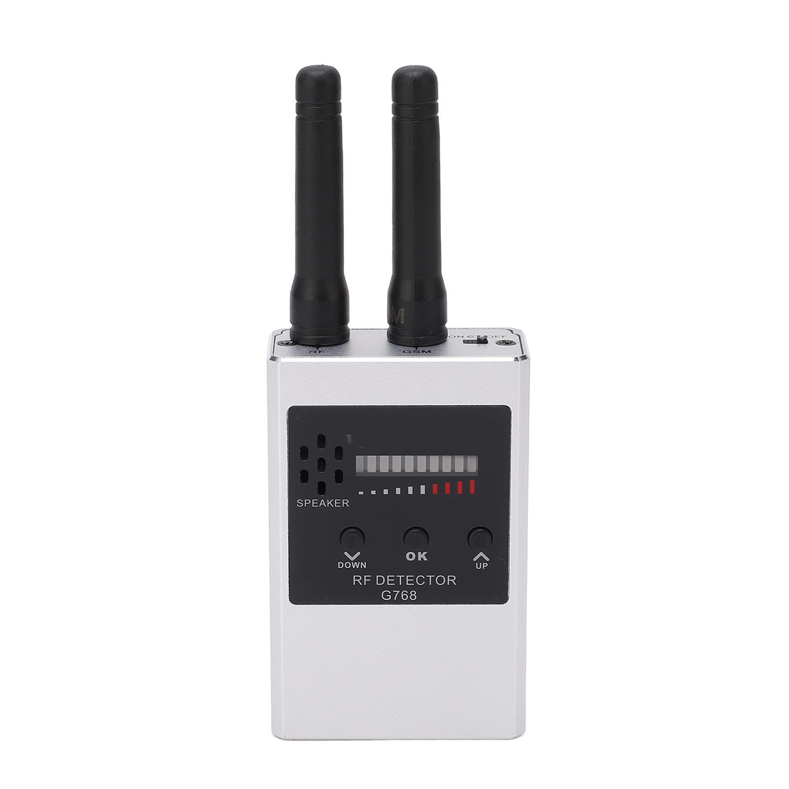 Hochempfindlicher Drahtloser Hf-signaldetektor Für Gps-kameras, 10 Led-stufen, 300–2700 Mhz, Silber