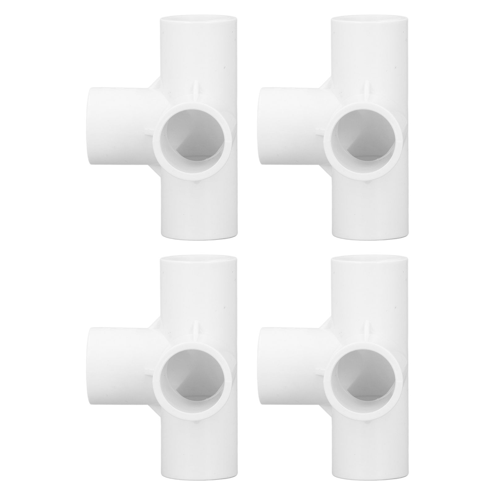 4-wege-pvc-winkelstück 25 Mm, 10er-packung, Rohrverbindungsstücke Für Möbel, Weiß