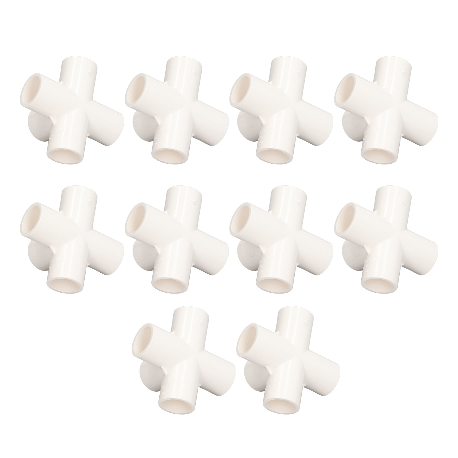 25 Mm 5-wege-pvc-fitting Weiß X10 - Winkelfuß Für Möbel, Gewächshaus, Zelt