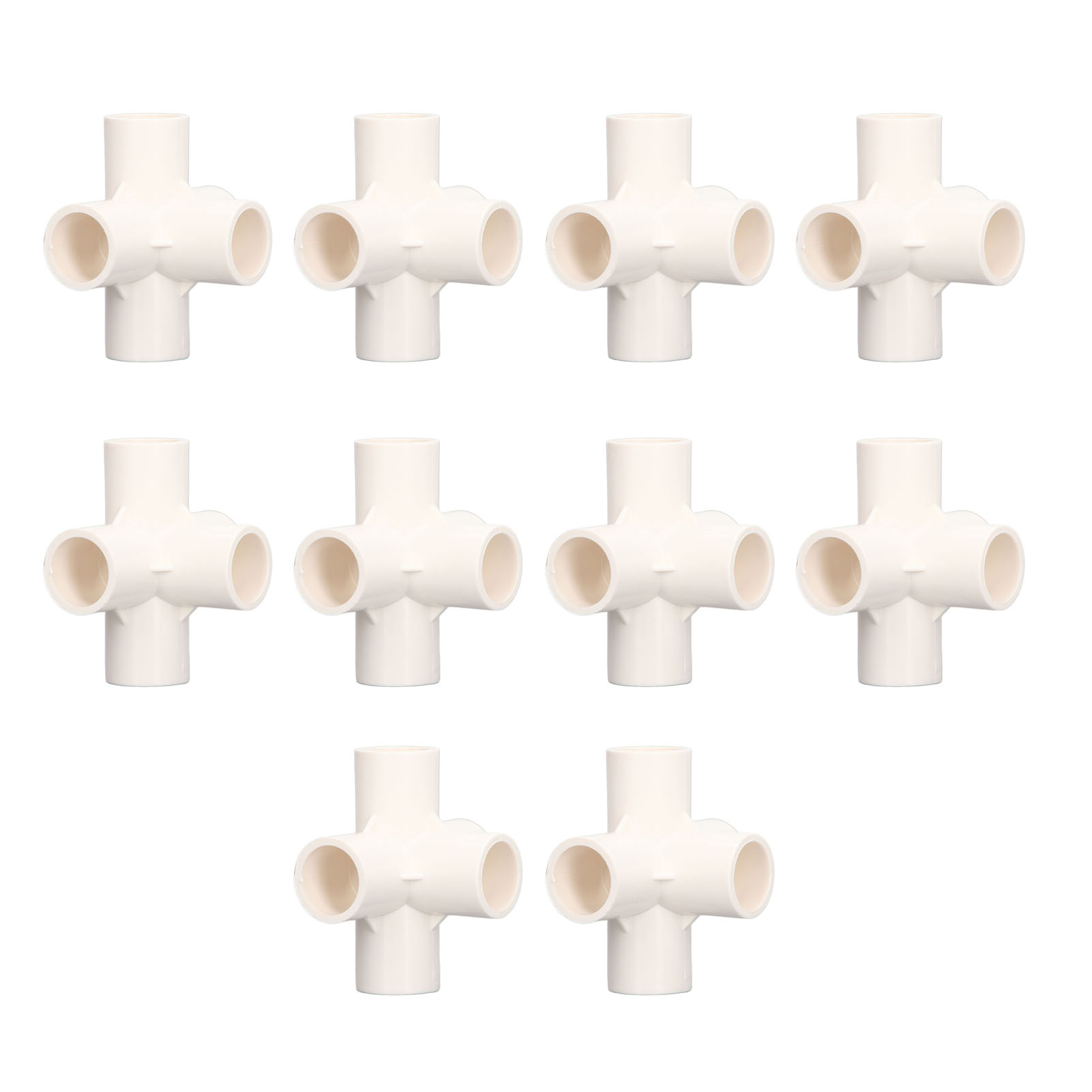 20-mm-pvc-winkelverbinder, 5-wege, Rechtwinklig, 3d-winkelverbinder Für Möbel – 10er-pack, Weiß