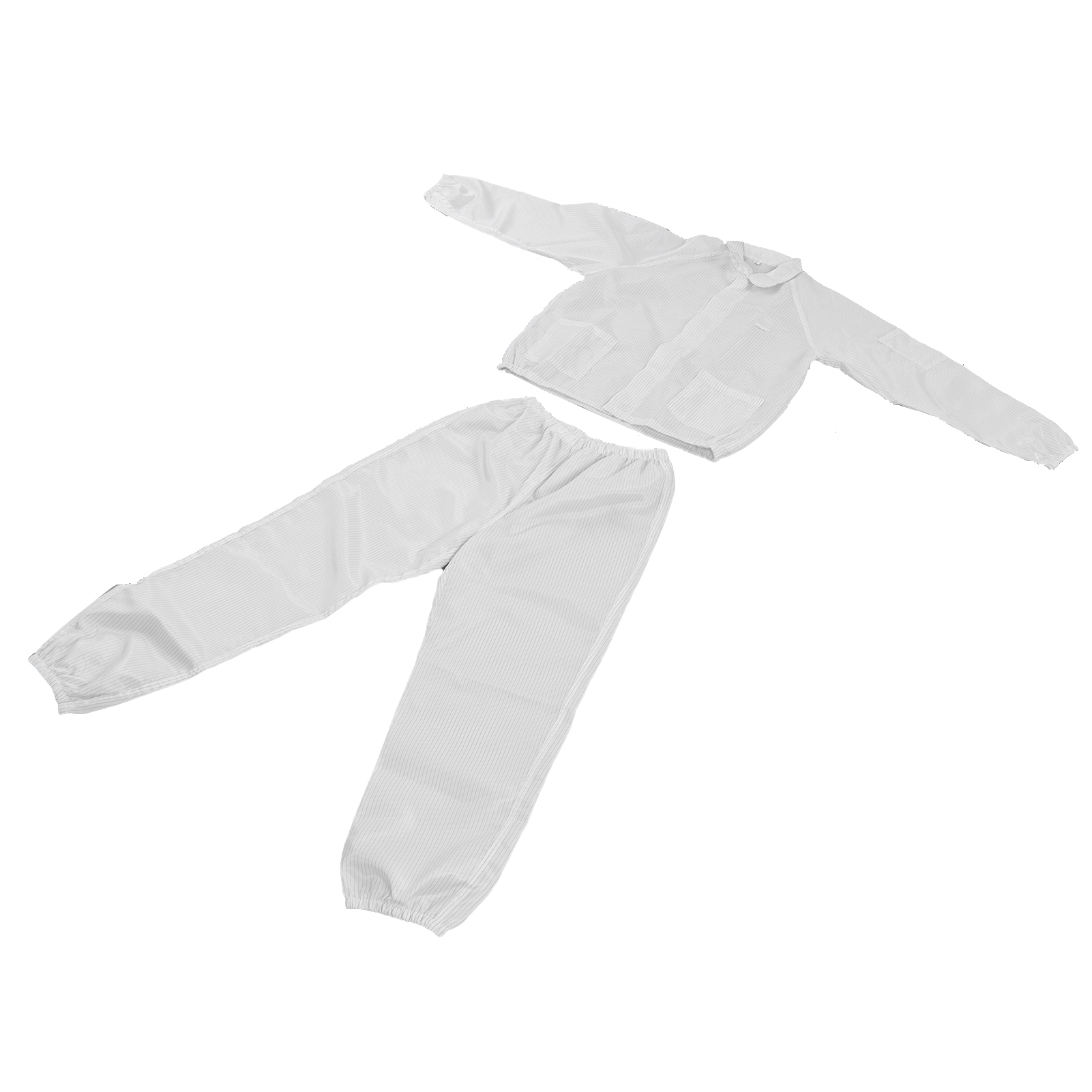 Antistatischer Polyester-schutzoverall, Weiße Arbeitskleidung Mit Schlitz, Werkstatt, Größe Xxxl