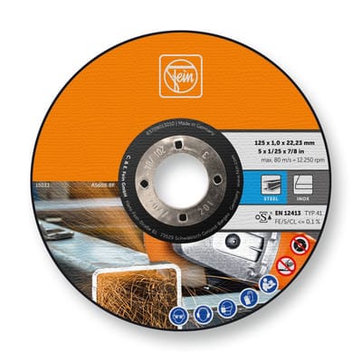 63709013010 Trennscheibe gerade 125 mm 25 St. - Fein