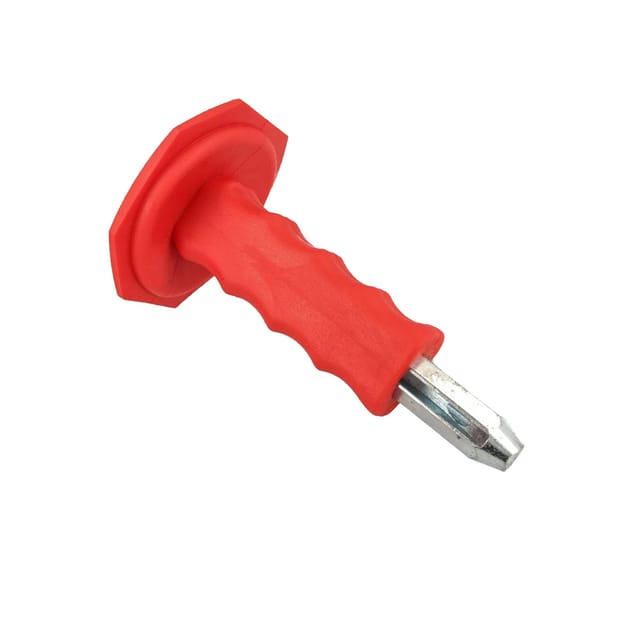 tecuro Setzeisen für Fixpin Einschlagdübel -nägel Ø 4 mm, mit Handschutz