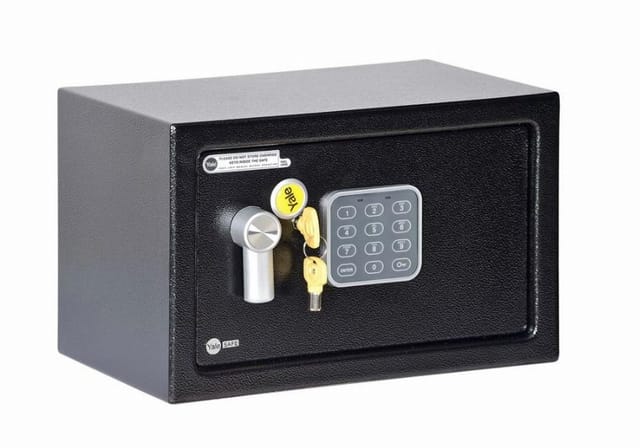Yale - Elektronischer Tresor mit Alarm - Klein - YEC/200/DB2 - Standardsicherheit - Schwarz