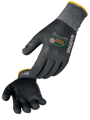 Vollbeschichteter Handschuh SINGER FRERES - Noppen auf der Handfläche - T.10 - NYMFIT02