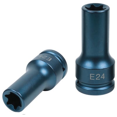Ks Tools 3/4 Torx-E-Kraft-Stecknuss, lang, E24, für die Montage und Demontage von Zylinderkopfschrauben an Nutzfahrzeugen