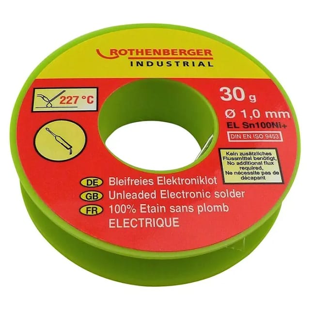 Rothenberger - Industrial Bleifreies Elektroniklot 30g Lötzinn, bleifrei