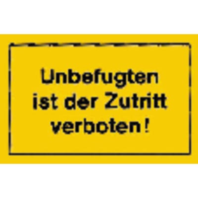 Verbotsschild 250x150mm Unbefugten ist der Zutrit