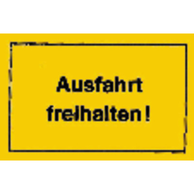 Verbotsschild 250x150mm Ausfahrt freihalten