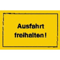 Verbotsschild 250x150mm Ausfahrt freihalten Bild 2