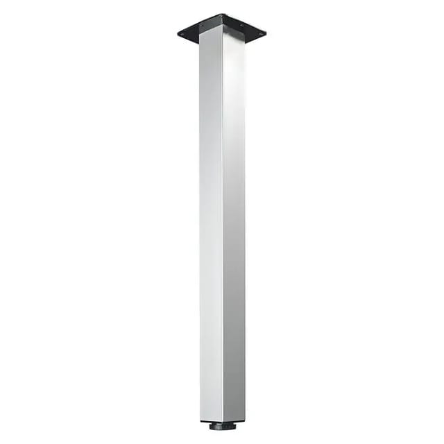 Hettich Design-Tischbein, Möbelfuß, "Mella", eckig, grau, 700-730x60x60 mm