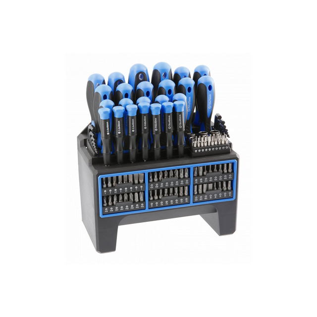 Schraubenzieher Set Bitsatz 114-teilig Högert HT1S099 XXL Werkzeugset Wandhalter