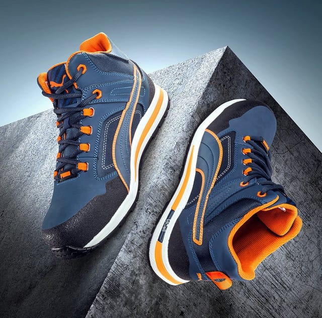 FP - Sicherheitsstiefel Crosstwist mid Gr.43 blau/orange S3 hro src din EN20345