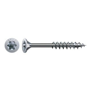 Spax - Holzbauschraube, 10 x 80 mm, 50 Stück, Teilgewinde, Senkkopf, t-star plus T50, 4CUT, wirox - 0191011000805