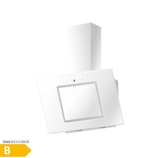 Kopffrei - Dunstabzugshaube S26-60BWTY - Weiß, Breite 60 cm, led, Touch, eek: b - PKM